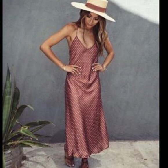 Sincerely Jules Brown Polka Dot Dress - S - Picture 1 of 9